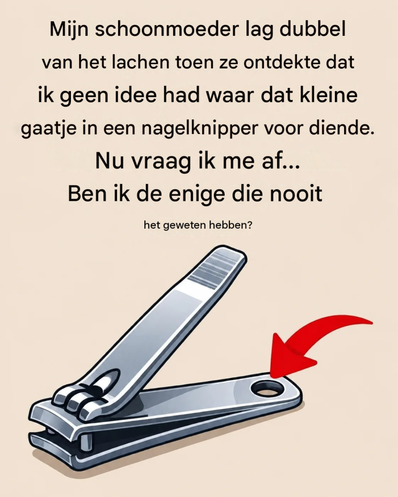 Wat is het doel van het kleine ronde gaatje op je nagelknipper? Een klein detail met een verrassende functie.